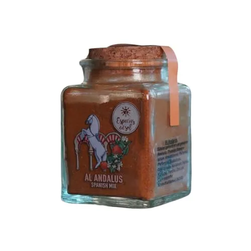 Erlesene Gewürz Mischungen, moderne Trend Gewürzmischungen im Glas aus einer spanischen Manufaktur zum Würzen, Grillen, einlegen (Mischung 5 AL ANDALUS)