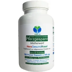 VitalLife Echtes Herzgespannkraut Kapseln - Mineralstoffe, natürliche Vitalstoffe für Herz- und Kreislaufgesundheit, basierend auf der Tradition von Hildegard von Bingen, in reiner Kapsel-Form ohne künstliche Zusätze.