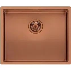REGINOX Spüle MIAMI 50 x 40 - Copper mit PVD-Beschichtung - Spülen in modernem Design, 200 mm tief und mit widerstandsfähiger PVD-Beschichtung für Langlebigkeit. Ideal für stylische Küchen mit Farbakzenten.