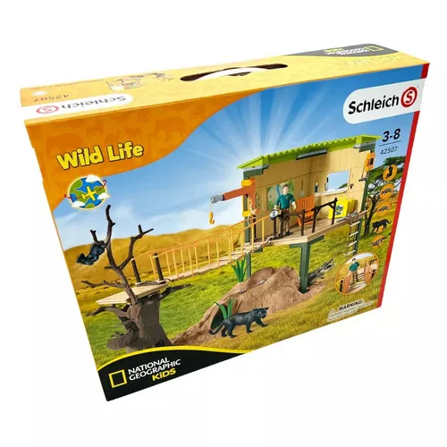 Schleich 42507 Wild Life Abenteuerstation - Action-Figur: Erlebe spannende Abenteuer mit der detailreichen Wild Life Abenteuerstation für grenzenlosen Spielspaß.