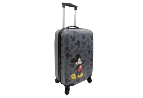 Disney Mickey Mouse Koffer Trolley - Koffer in Grau mit 40 l Volumen, ideal für Reisen und ein echter Hingucker für kleine Mickey-Fans.