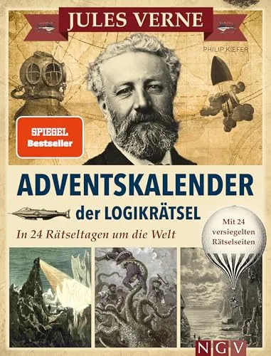 Jules Verne Adventskalender der Logikrätsel - Action & Abenteuer - Krimi, mit 24 versiegelten Rätselseiten für spannende Rätselabenteuer in der Vorweihnachtszeit.