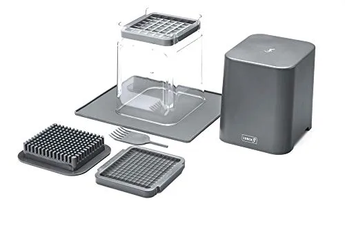 Lurch 220845 Kubus Würfel- und Stifteschneider - Obstschneider mit ultrascharfen Messereinsätzen für präzises Schneiden von Obst und Gemüse, ideal für kreative Gerichte und einfache Zubereitung.