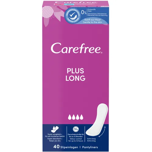 Carefree Long Plus Slipeinlagen besonders Saugstark 40 Stück 199g