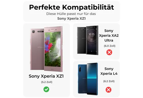 betterfon Handyhülle Handytasche für Sony Schutzhülle Klapphülle, Bookstyle-Hülle: Magnetverschluss 3 Kartenfächer & Standfunktion