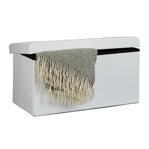 Faltbare Sitzbank Polsterhocker 85 L - Hocker & Barhocker - Praktische Aufbewahrungsbank mit 85 Litern Stauraum, stabil und ideal für alle Zimmer.