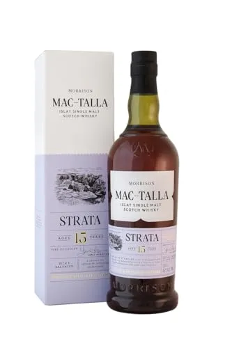 Morrison Mac-Talla Strata Islay Single Malt Scotch Whisky 15 Jahre - Whisky, 15 Jahre gereift mit intensiven Frucht- und Rauchnoten, nicht kühlgefiltert und ausgezeichnet mit Gold beim ISW 2024 – ein Hochgenuss für Whisky-Liebhaber.
