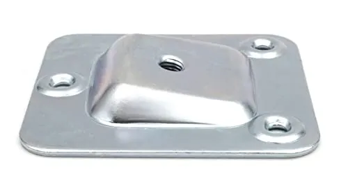 Design61 4er Set Montageplatte Schräg 10° Neigung M6 Gewinde für Sofa Tischbeine Stuhlbeine Möbelbeine Befestigung Platten Sofabeine Adapter
