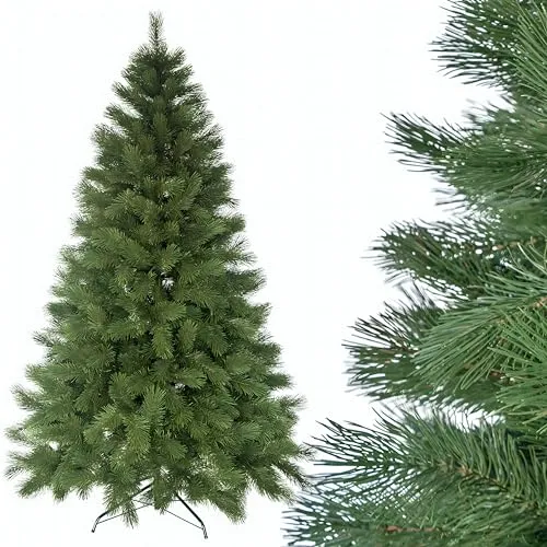 SMEREKA® Kiefer Künstlicher Weihnachtsbaum 210cm - Realistischer Tannenbaum Made in EU - Hochwertiger künstlicher Weihnachtsbaum mit realistischem Aussehen, stabiler Metallständer und langlebigem Spritzguss-Material. Ideal für festliche Dekorationen und schafft eine bezaubernde Atmosphäre.