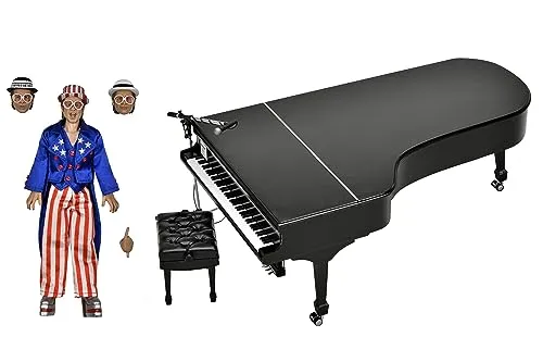 Elton John Clothed Actionfigur Live in '76 Deluxe Set 20 cm - Aufstellfiguren & Statuen, detailgetreue Nachbildung mit Kleidung aus dem legendären Live-Auftritt 1976.