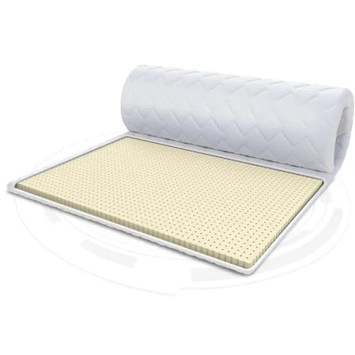 FDM Matratzentopper Latex 80x200 cm - Matratzenauflage für besseren Schlafkomfort: Die flexible Latexauflage passt sich optimal an, lindert Rückenschmerzen und ist ideal für Allergiker dank antibakterieller Eigenschaften.