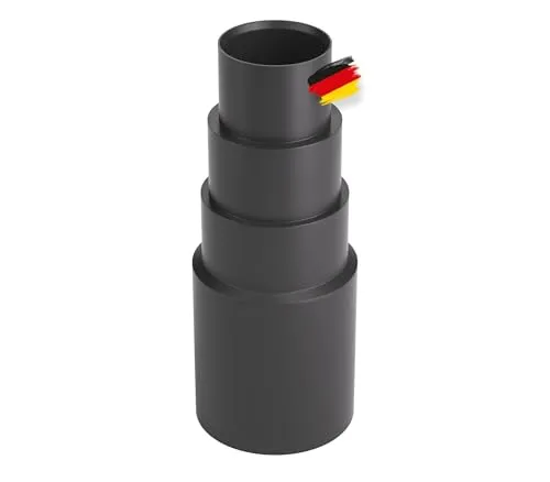 BAUHELD® Staubsauger-Schlauch Aufsatz [Made in Germany] - Adapter für Staubsauger-Düse aus stabilem PVC-Gummi [1 Stück] - Passend für Makita Bosch Kärcher Einhell Festool Eibenstock - Schwarz