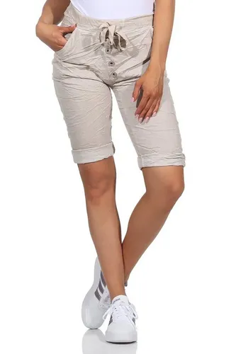 CLEO STYLE Bermudas Damen Bermuda 20828 34-38 Beige