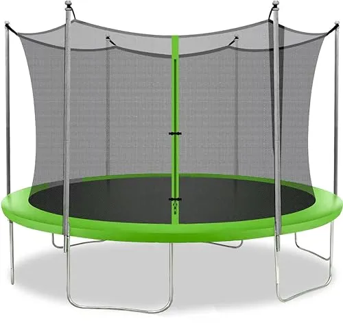 Trampolin Gartentrampolin 305 cm Set für Kinder Tragkraft 150kg mit Sprungmatte gepolsterten Netzstangen und Randabdeckung Kinder Garten mit Sicherheitsnetz, Outdoor