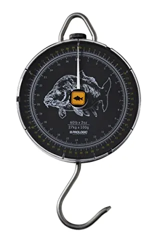 Prologic Specimen Dial Scale 27 kg Fischwaage - Sonstiges Angelzubehör mit robustem Gehäuse und langlebigen Edelstahl-Haken, ideal für präzise Gewichtsmessungen von Karpfen bis 27 kg.