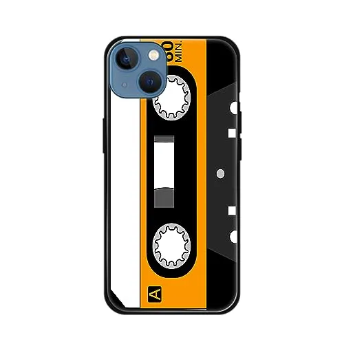 König Design Handyhülle Kompatibel mit Apple iPhone 13 mini Hülle TPU Eckenschutz Stoßfest Dünn Kratzfest Schutzhülle - Retro Kassette