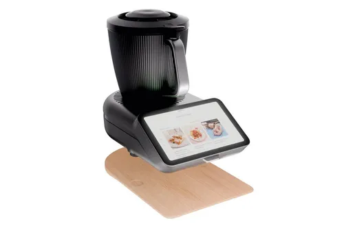Wundermix Küchenmaschinen Zubehör-Set für TM7 - Optimiere die Nutzung Deines Thermomix TM7 mit dem KitchenSlider H aus edlem Echtholz. Er ermöglicht müheloses Gleiten und schützt die empfindliche Waage, während Du flexibel und ergonomisch arbeitest.