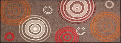 Erwin Müller Fußmatte Kaiserslautern 40x100 cm - Fußmatte in braun/rot, robust und pflegeleicht. Ideal für drinnen und geschützte Außenbereiche, mit rutschfester Gummirückseite.