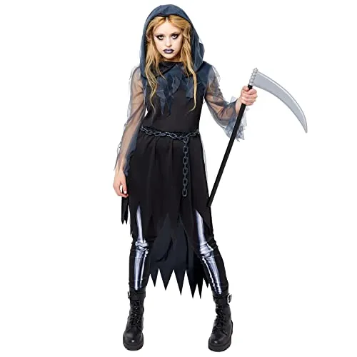 amscan (PKT) (Fix 2/1000) (9917942) Sensenmann, Kleid, Größe 36-38