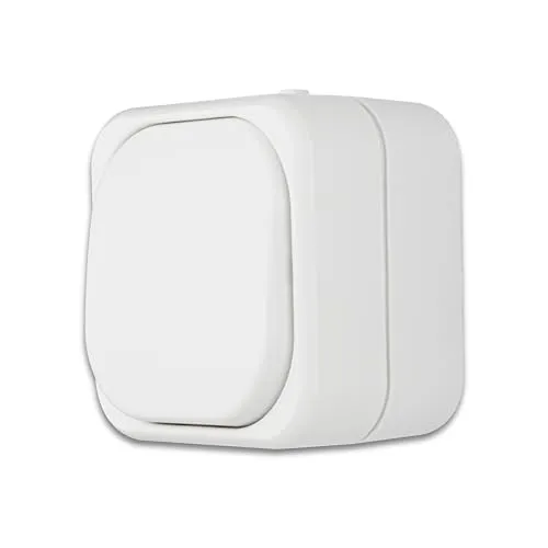 REV AquaTop, Ausschalter - Wechselschalter Feuchtraum IP44, Aufputz, weiß