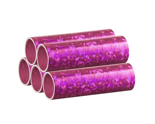 Party Marty Luftschlange Luftschlangen 'Holografisch' 4m / 5 Rollen, Pink
