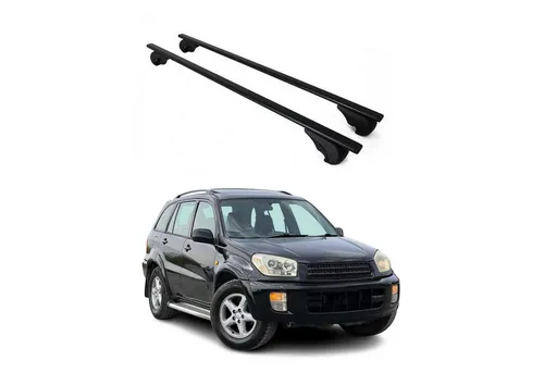 OMAC Dachträger für Toyota RAV4 2000-2012 - 75kg Metall Schwarz - Dachgepäckträger aus hochwertigem Metall, wasserdicht und abnehmbar. Ideal für Outdoor-Abenteuer, mit aerodynamischem Design für weniger Windgeräusch und einfache Montage.