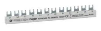 Hager KDS463AS Phasenschiene 12 Module QuickBu