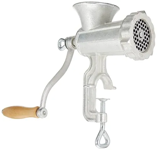 Baumalu Handbetriebenes Gusseisen-Hackgerät Nr. 8 - Praktisches Gusseisen-Hackgerät für Hobbyköche, ideal zum Zerkleinern von Fleisch und Gemüse. Kompakt und stabil mit Schraubzwinge für sichere Anwendung. 5 Jahre Garantie für langlebigen Genuss in der Küche.