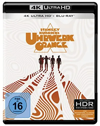 Uhrwerk Orange (1971) - 4K Ultra HD Blu-ray von Stanley Kubrick - Kultfilm von Stanley Kubrick in brillanter 4K UHD-Qualität. Erleben Sie das Drama und die Faszination von Uhrwerk Orange in deutscher und englischer Sprache.