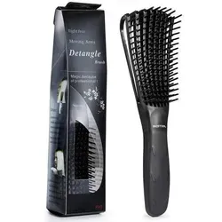 BESTOOL Haarbürste Entwirrbürste für lockiges Haar - Die BESTOOL Entwirrbürste für Afro-Haare – ergonomisch, mit 8 flexiblen Freiarmen für schnelles und schonendes Entwirren. Ideal für die Pflege von schwarzem Naturhaar, sowohl nass als auch trocken.