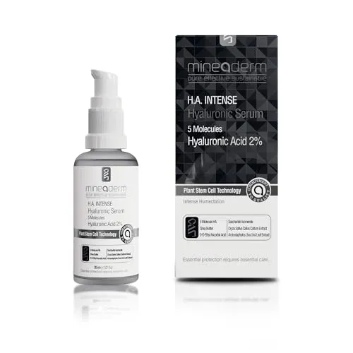Mineaderm Hyaluronsäure Serum mit Vitamin C – Faltenminderndes Anti-Aging für strahlende Haut - Hyaluronsäure Serum für Gesicht, mit multimo­leku­larer Hyaluronsäure und stabilisiertem Vitamin C für intensive Feuchtigkeit und ein glattes Hautbild. Ideal für reife und empfindliche Haut.