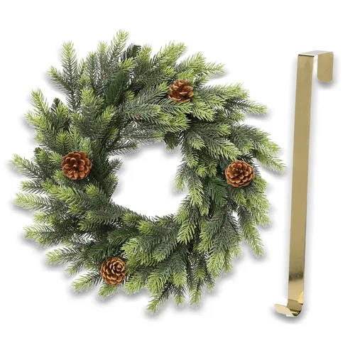 Meisterhome ® Ø 50 cm Weihnachtskranz Weihnachtskranz Adventskranz Türkranz