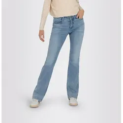 MAC Dream Boot Authentic Megaflex Damen Jeans - Summer Blue Clouds Wash - Stylische Jeans in Größe W40/L32, mit innovativem Megaflex-Stoff für höchsten Tragekomfort und optimale Bewegungsfreiheit.