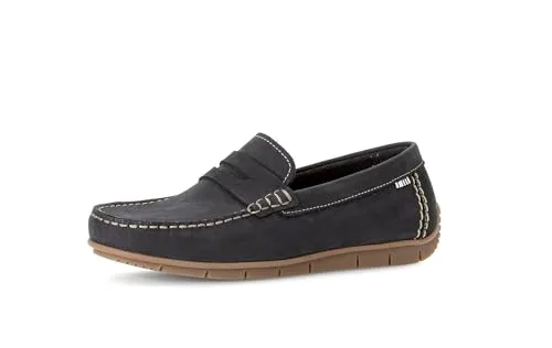 Pius Gabor Herren Mokassins - Navy Slip On aus zertifiziertem Leder - Wanderschuhe mit Wechselfußbett für optimalen Komfort, ideal für Business und Freizeit. Hochwertiges Narbenleder sorgt für Langlebigkeit und stilvolles Design.