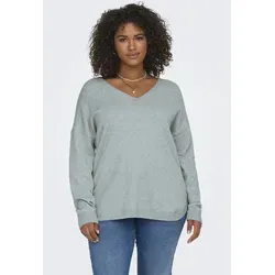 ONLY Pullover in Hellblau - S-42/44 - Pullover mit V-Ausschnitt und recyceltem Polyester, ideal für umweltbewusste Modebewusste. Der gerade Schnitt und Rippstrickdetails sorgen für einen modernen Look.