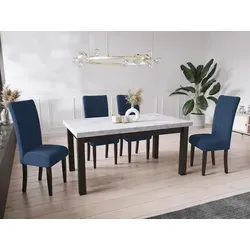 WFL Group Esstisch, Hellgrau, Rechteckig 90x78x170 cm - Moderner Esstisch aus Holzwerkstoff, ausziehbar von 160 cm auf 300 cm – ideal für Dinnerpartys und Familientreffen. Hergestellt in der EU aus nachhaltigen Materialien.