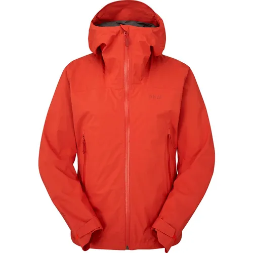 RAB Damen Downpour Light Jacket - Leichte wasserdichte Kapuzenjacke für Wandern & Trekking, atmungsaktiv mit 20.000 mm Wasserdichtigkeit, ideal für wechselhaftes Wetter und optimale Bewegungsfreiheit.