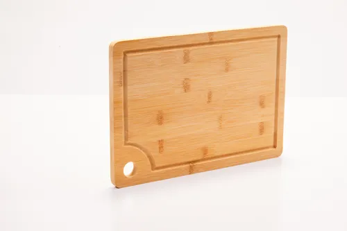 Hausleben® TT10310  Schneidebrett mit Griffloch und Saftrille, Bambus, 33x23 cm