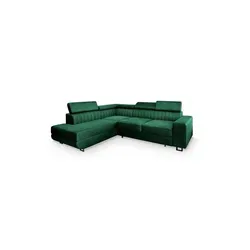 Masseno Ecksofa NOLA L-S mit Schlaffunktion und Bettkasten - Stylisches Ecksofa in L-Form mit praktischer Schlaffunktion und Stauraum, ideal für Wohnräume und Gästeübernachtungen. Der elegante Stoff MONOLITH 37 sorgt für ein zeitloses Ambiente.