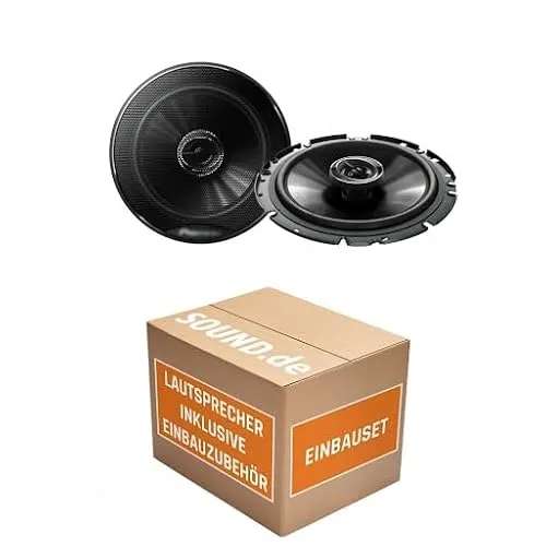 Pioneer TS-G1720F Lautsprecher Einbauset - Auto Koaxial-Lautsprecher, 16,5 cm 2-Wege System, ideal für Ford Focus 1 (1998-2004) mit umfassendem Einbauzubehör für einfachen Austausch