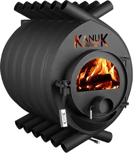 KANUK Original Warmluftofen 26 kW - Kaminofen für große Hallen und Werkstätten, bietet kraftvolle 26 kW Heizleistung für optimale Wärmeverteilung.