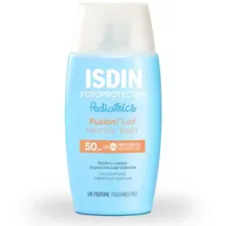 ISDIN Pediatrics Fusion Fluid MINERAL BABY Sonnencreme LSF 50 - Mineralischer Sonnenschutz für Babys ab 6 Monaten, hypoallergen und wasserfest, ideal für empfindliche Haut und bei Neurodermitis.