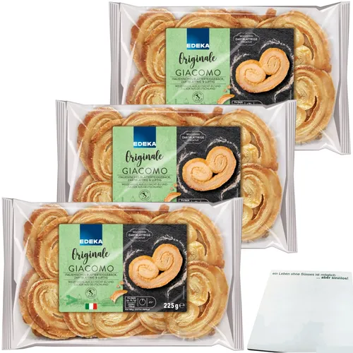 Edeka originale Giacomo Blätterteiggebäck 3er Pack 3x225g Packung usy Block