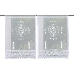 Kurzgardinenset Alegra, Weiß, Textil, 30 cm, Wohntextilien, Gardinen & Vorhänge, Fertiggardinen, Scheibengardinen