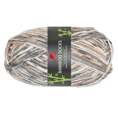 Pro Lana BAMBOO SOCKS color Häkelwolle, 400 m (seidenweiche und vegane 4-fach Sockenwolle), 100 g