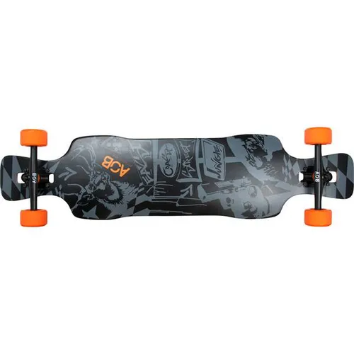 AOB Skateboard Longboard Black Shot in schwarz von AOB