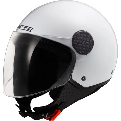 LS2 OF558 Sphere Lux II Jethelm - Weiß - XXL - Eleganter Motorradhelm mit HPTT-Schale für Leichtigkeit und Sicherheit. Breites, kratzfestes Visier und hypoallergene Innenausstattung für maximalen Komfort beim Fahren.
