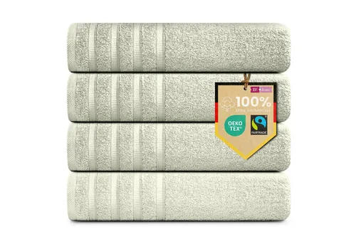 B!HOME Handtücher Set Saunatücher, Duschtücher, Gästehandtücher 100% Baumwolle, (Spar-Set, 4-St), flauschig saugfähig Frottee weich