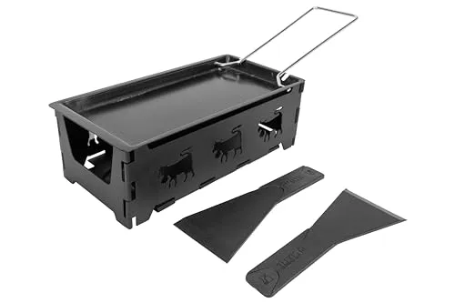 Cosy & Trendy Raclette-Gerät, rechteckig, Edelstahl, inkl. 2 Spatel, 2 Personen