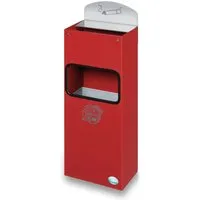 PROREGAL Robuster Wandascher 4 Liter aus verzinktem Stahl in Rot - Eleganter Wandascher für öffentliche Bereiche und Raucherzonen. Mit 4 Litern Volumen und modernem Design, ideal für effektive Ascheentsorgung. Langlebig und funktional, perfekt für Büros, Restaurants und Bars.